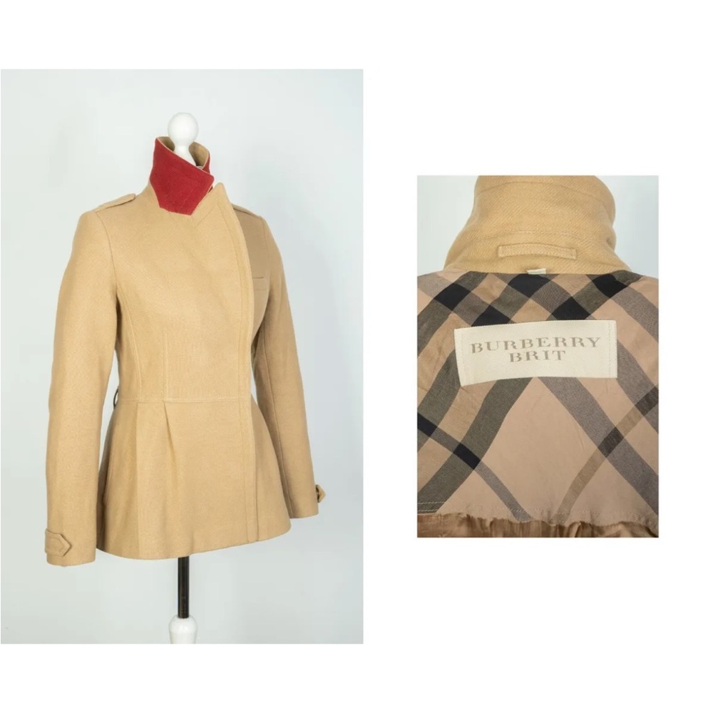 BURBERRY BRIT pea COAT JACKET SIZE US 6